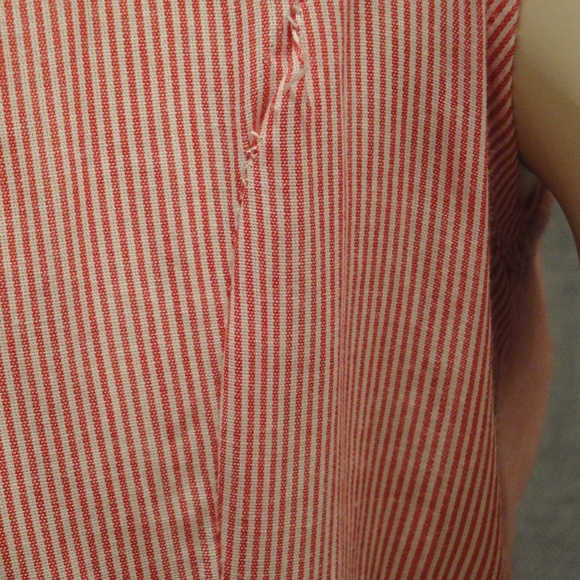 Red and White pinstripe sundress size small - Picture 4 of 8